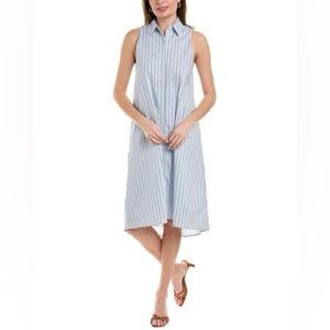 Duffield Lane Regan Sleeveless Dress Sky Blue Stripe Women’s Small